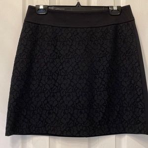 Jacob black lace front mini skirt